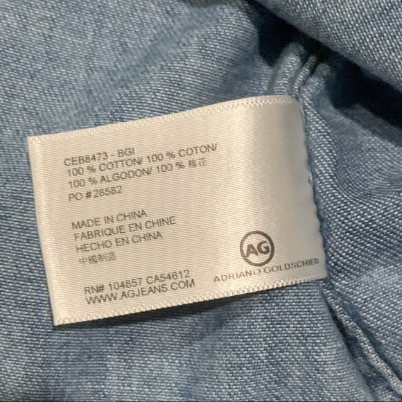 Adriano Goldschmied AG 'Teagan' Chambray Sleeveless Denim Top, Size XS, NWT - Picture 11 of 12